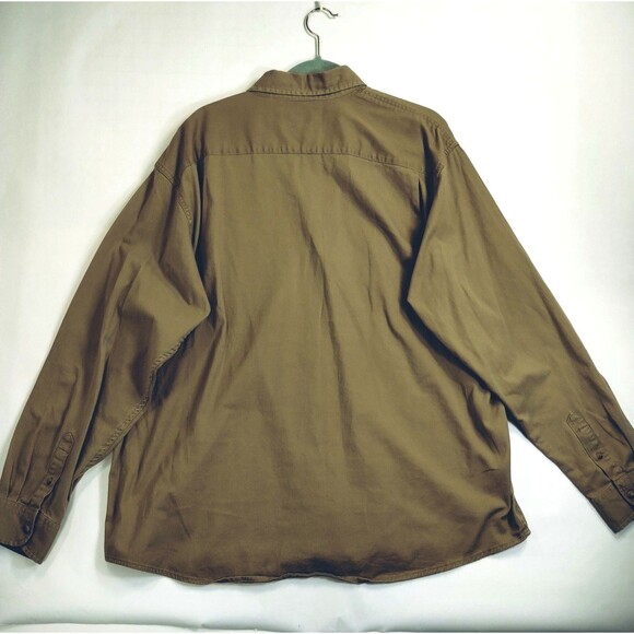 Wrangler Shirt Men's XL Long Sleeve Button Up Pockets Twill Utility Chore Barn - Picture 4 of 8